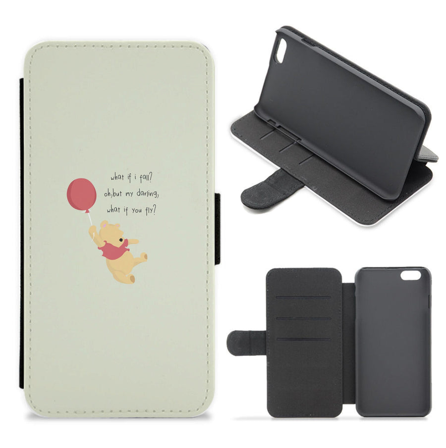 What If I Fail - Winnie The Pooh Flip / Wallet Phone Case