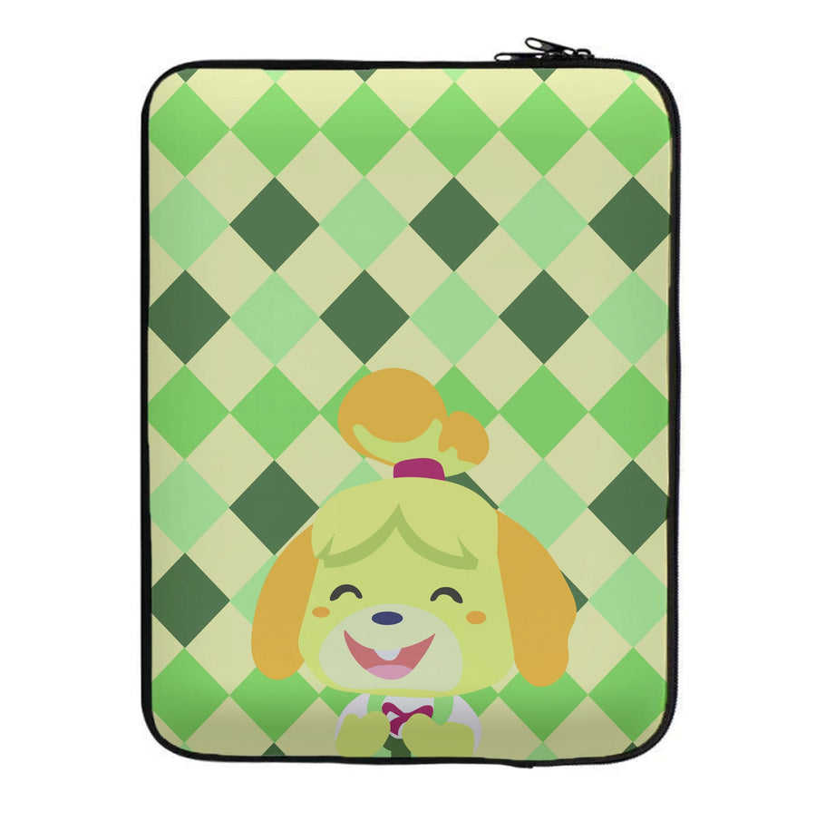 Isabelle checkers - Animal Crossing Laptop Sleeve