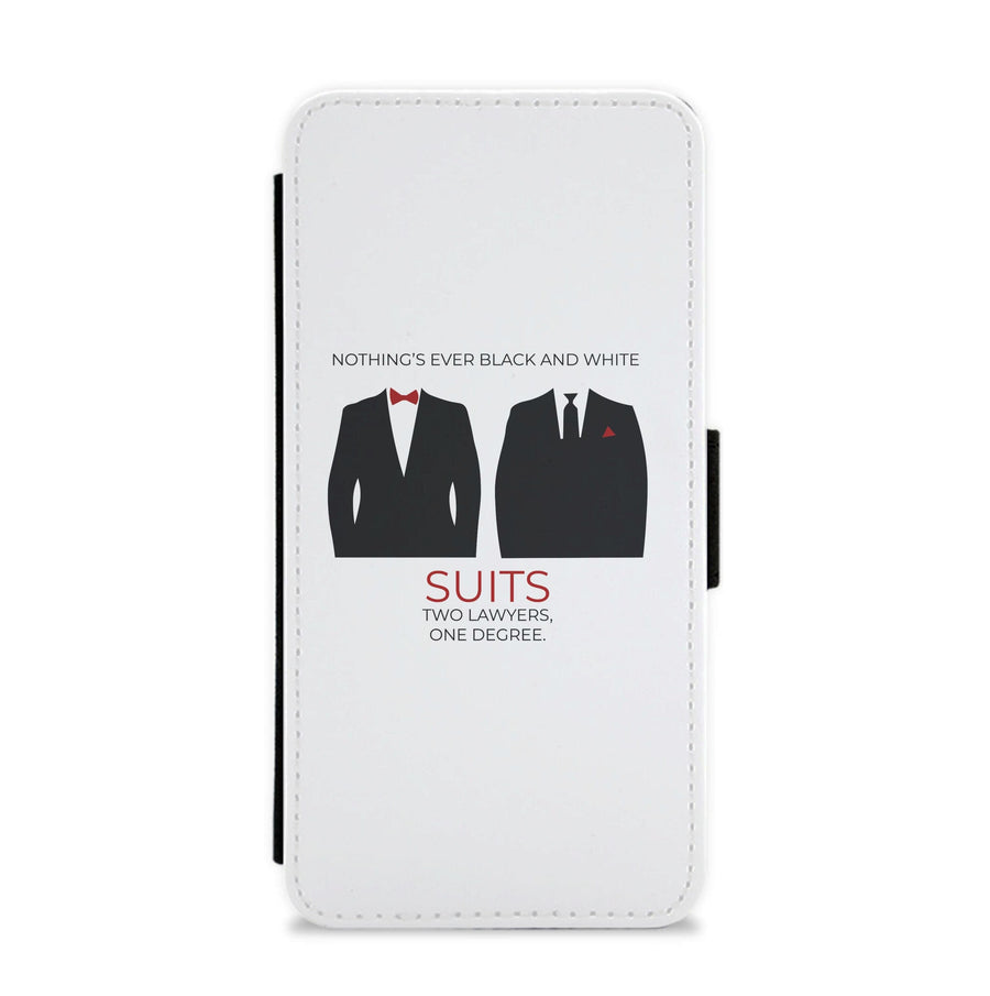 Nothings Ever Black And White - Suits Flip / Wallet Phone Case