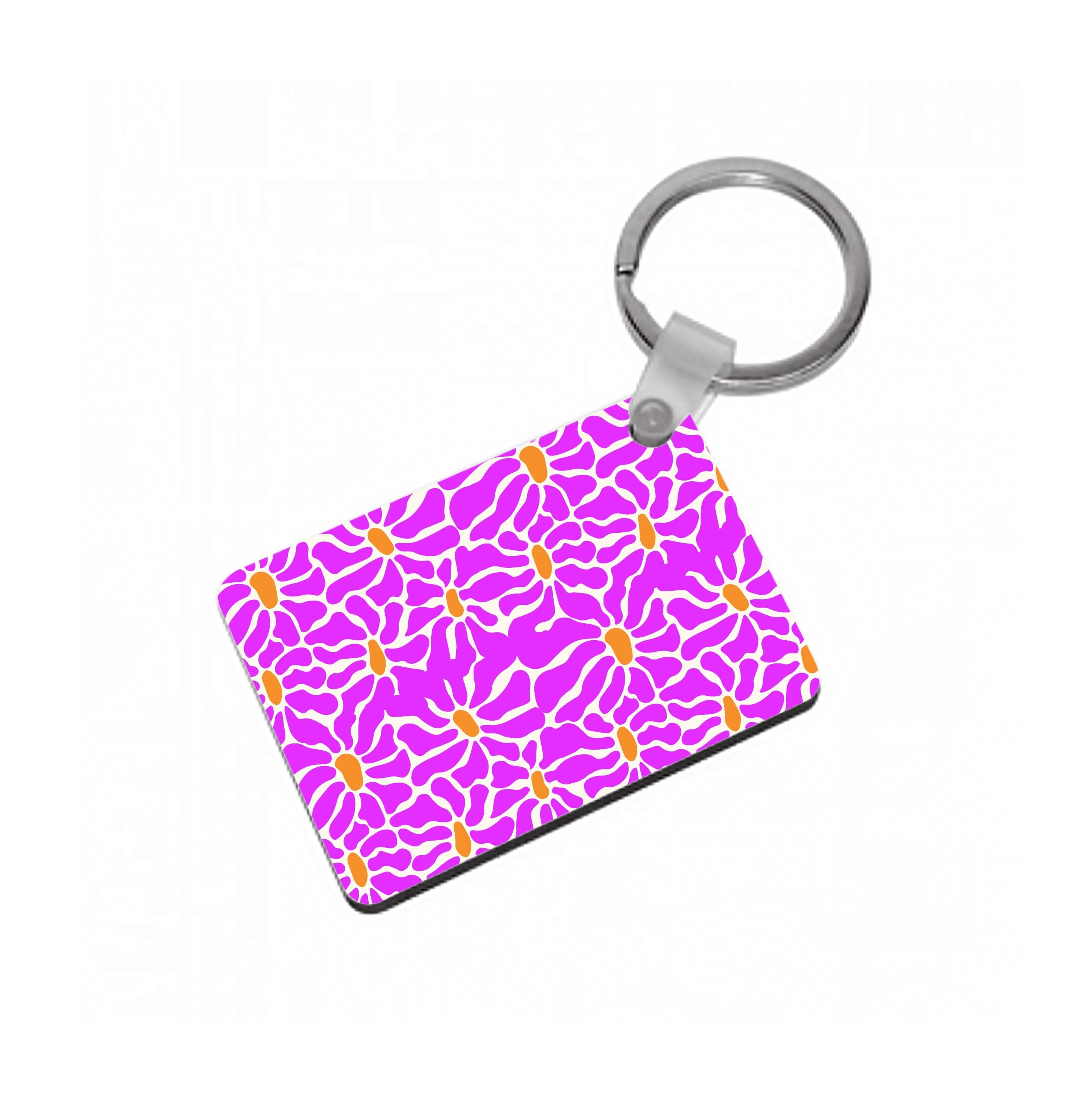 Pink Flowers - Summer Keyring