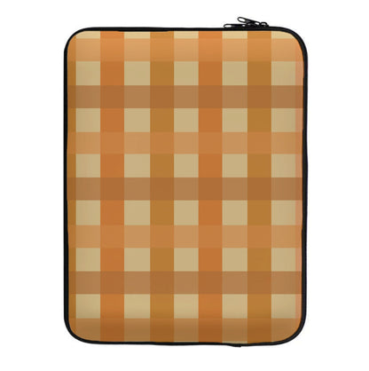 Orange Plaid Pattern- Autumn Laptop Sleeve