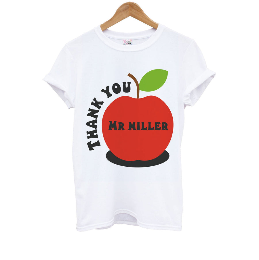 Apple - Personalised Teachers Gift Kids T-Shirt