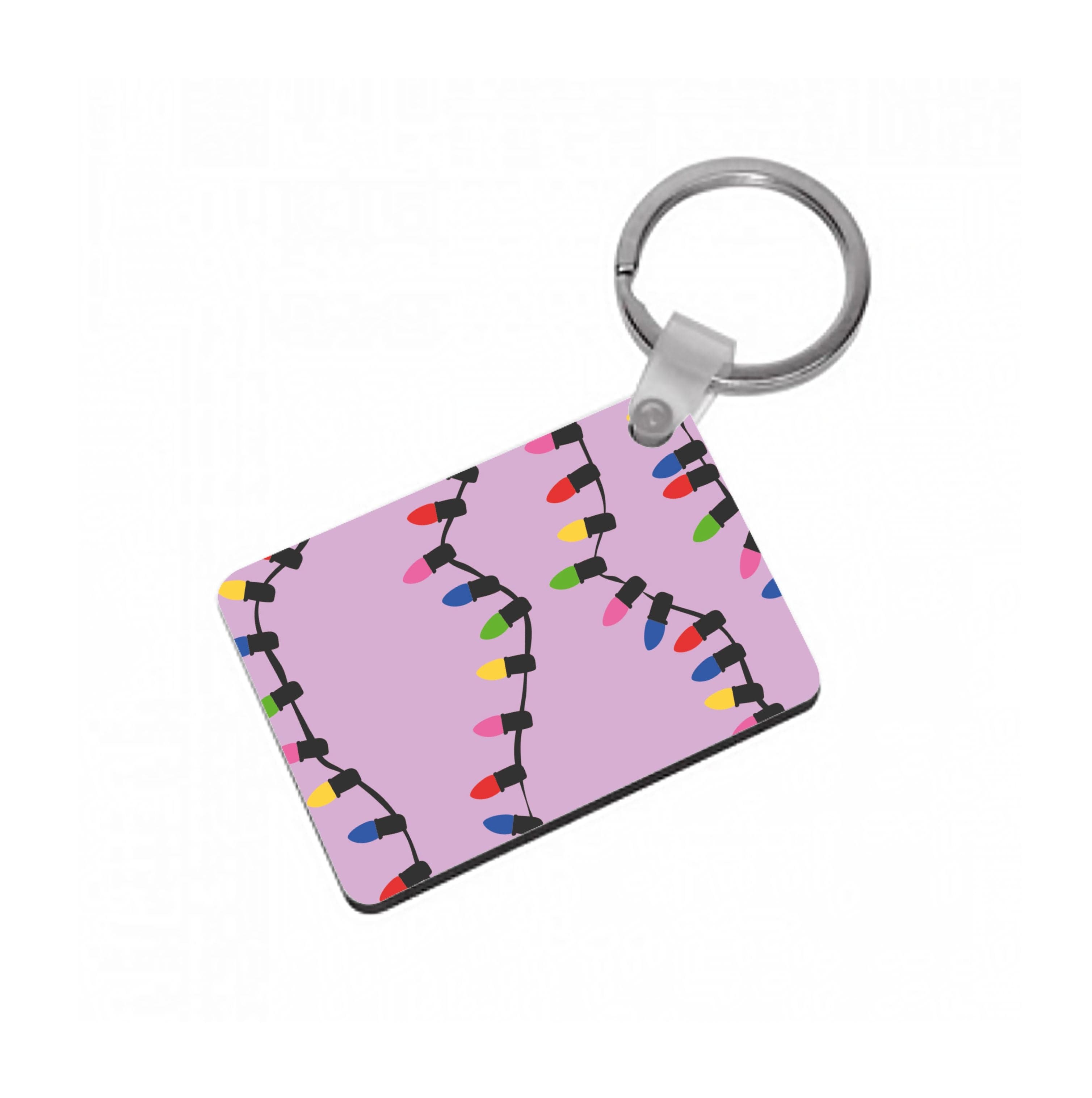 Pink Lights - Christmas Patterns Keyring