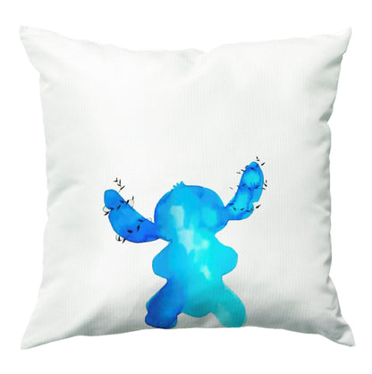 Watercolour Blue Alien Disney Cushion