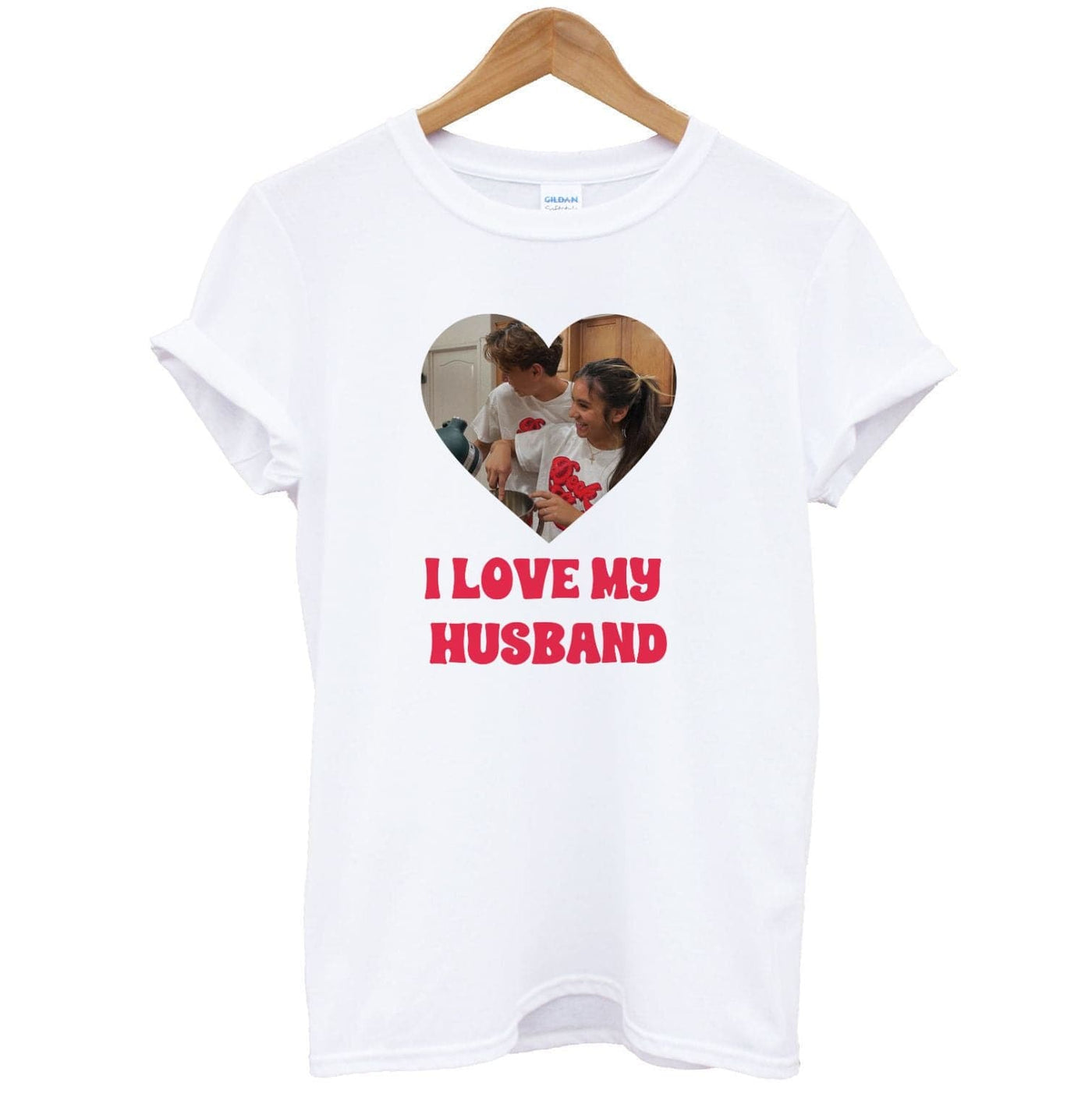 I Love My Husband - Personalised Couples T-Shirt
