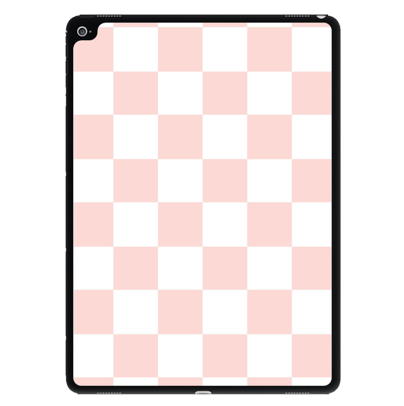 Pink And White Checkers iPad Case
