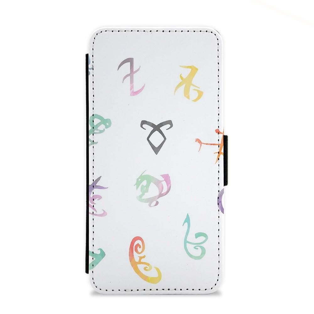 Watercolour Runes - Shadowhunters Flip Wallet Phone Case - Fun Cases