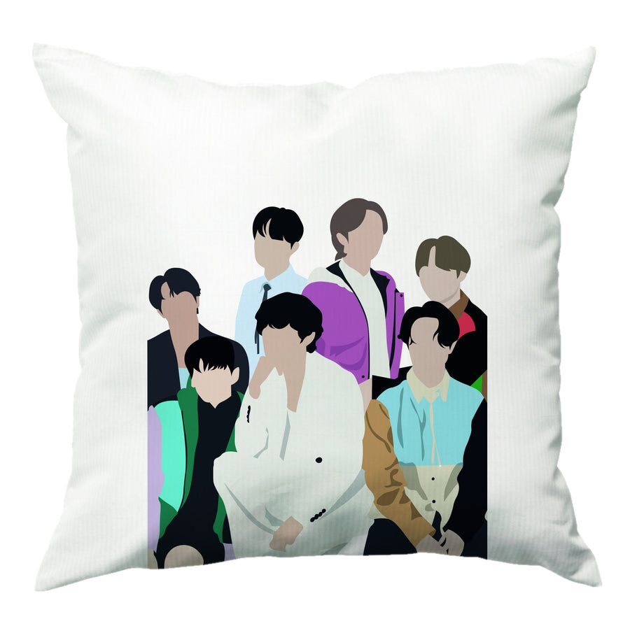 Blue BTS Members Cushion