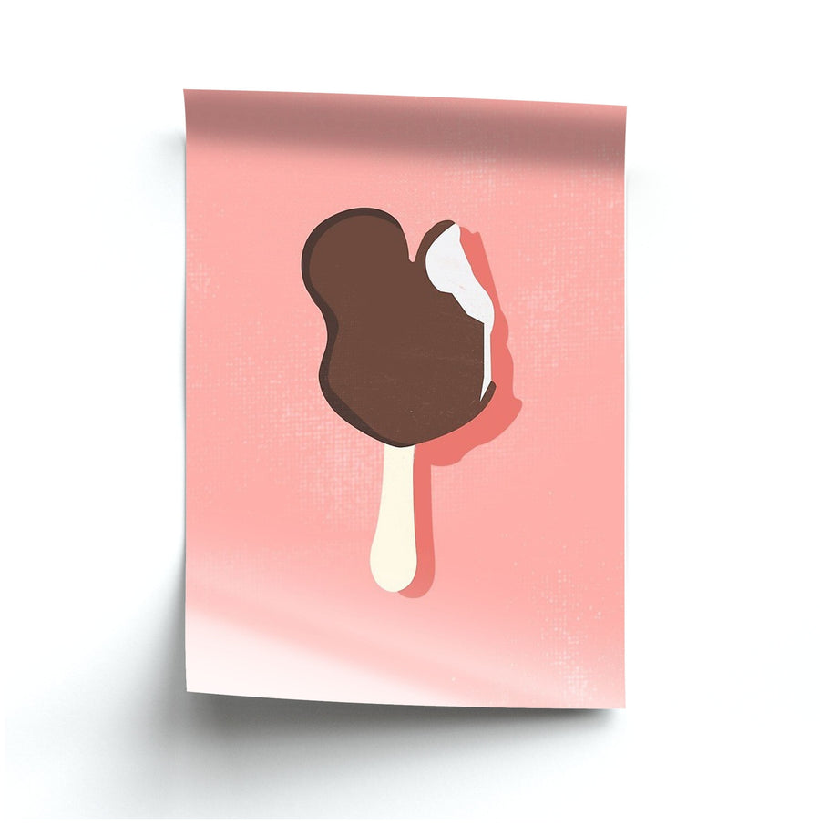 Pink Mickey Ice Cream - Disney Poster