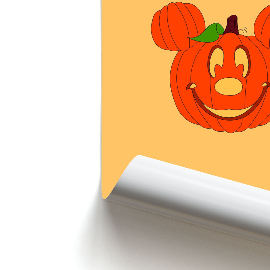 Mickey Mouse Pumpkin - Disney Halloween Poster