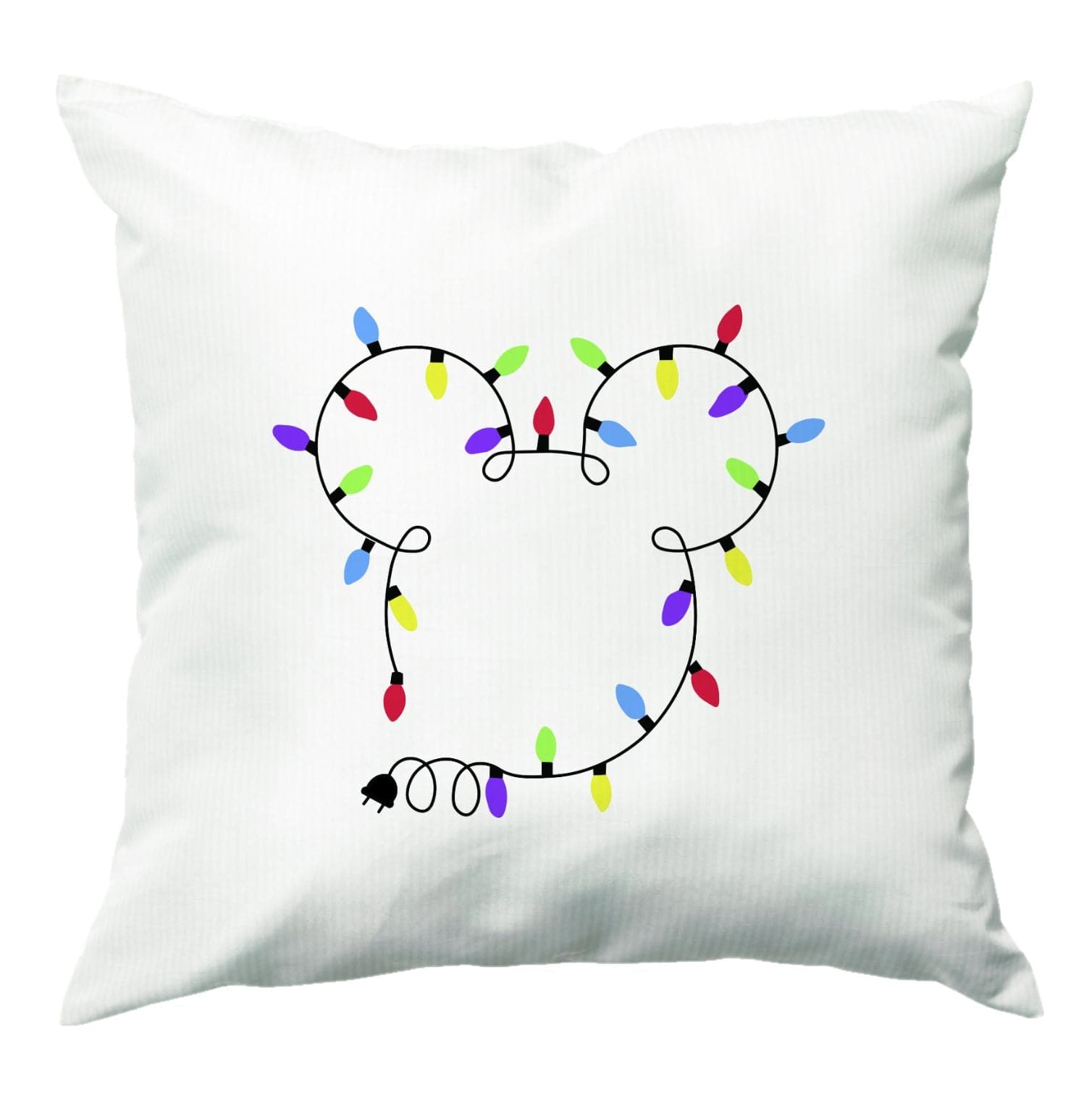 Mouse Christmas Lights Christmas Cushion