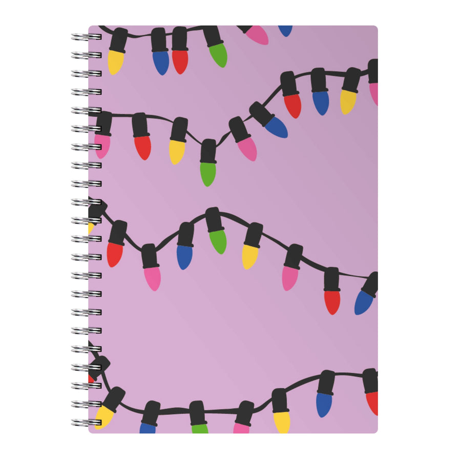 Pink Lights - Christmas Patterns Notebook