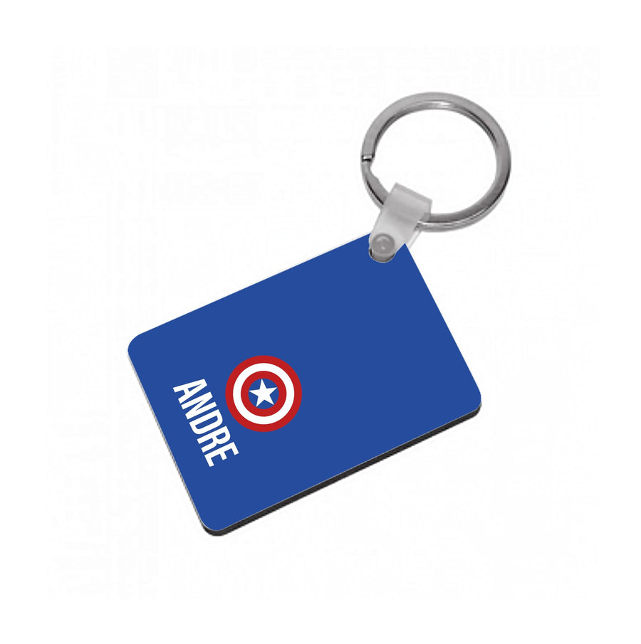 Captain America - Personalised Marvel Keyring