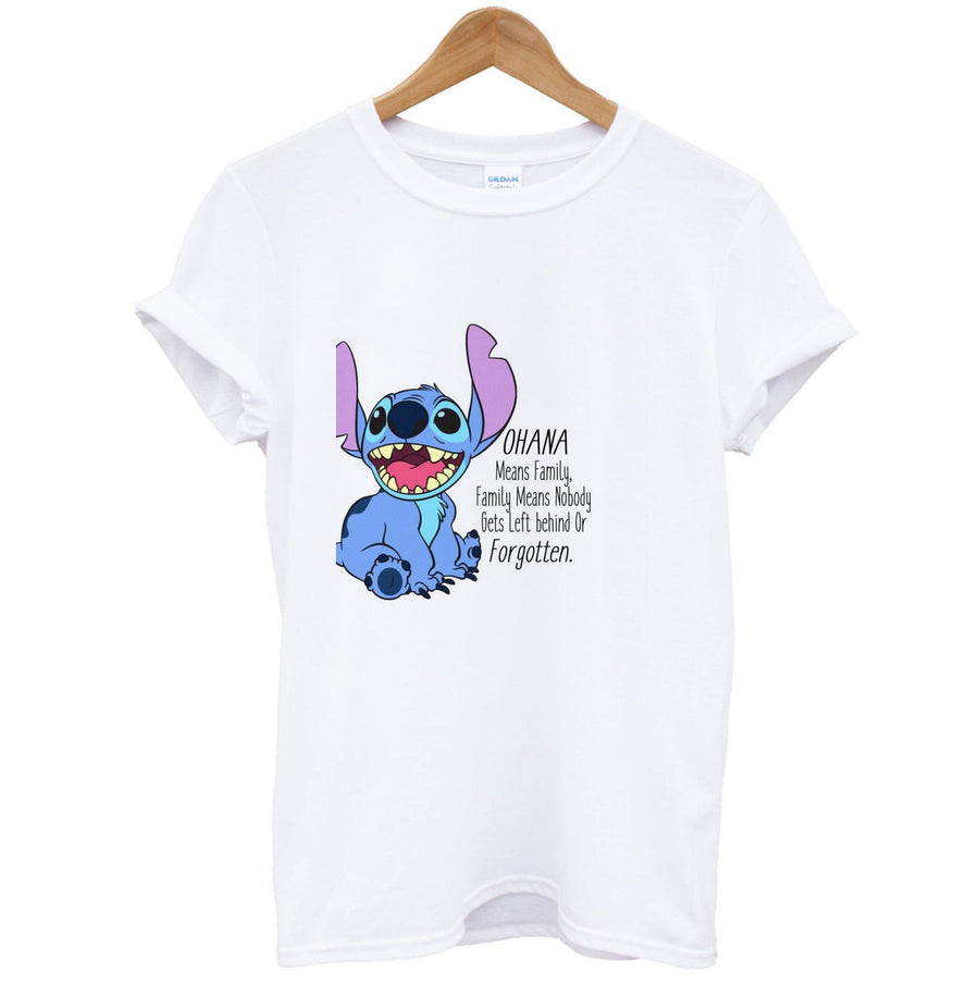 Ohana Means Family - Stitch T-Shirt