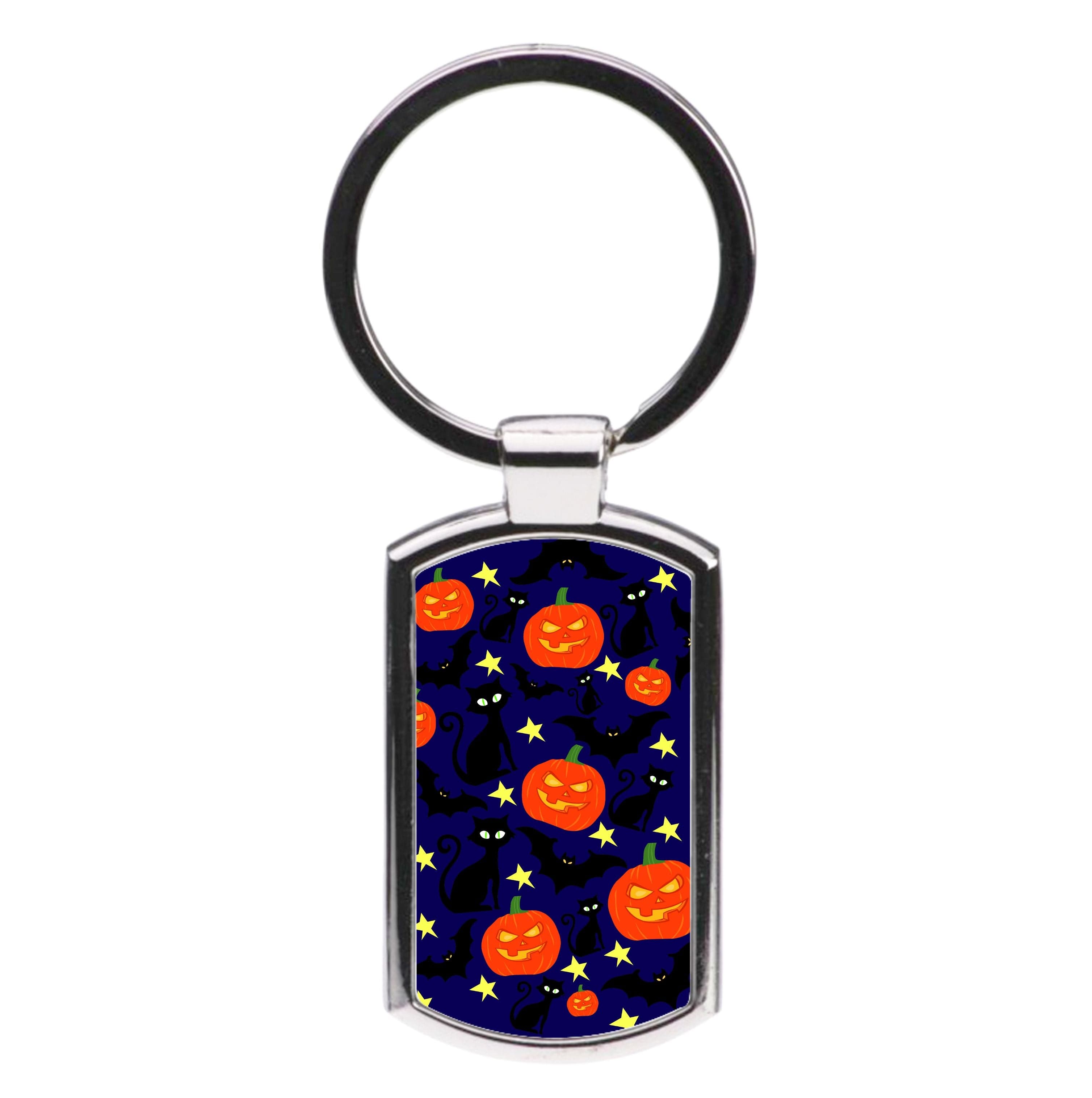 Pumpkin And Cats - Halloween Luxury Keyring