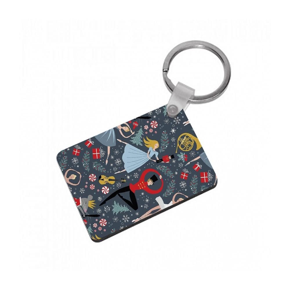 Nutcracker Ballet Pattern - Christmas Keyring