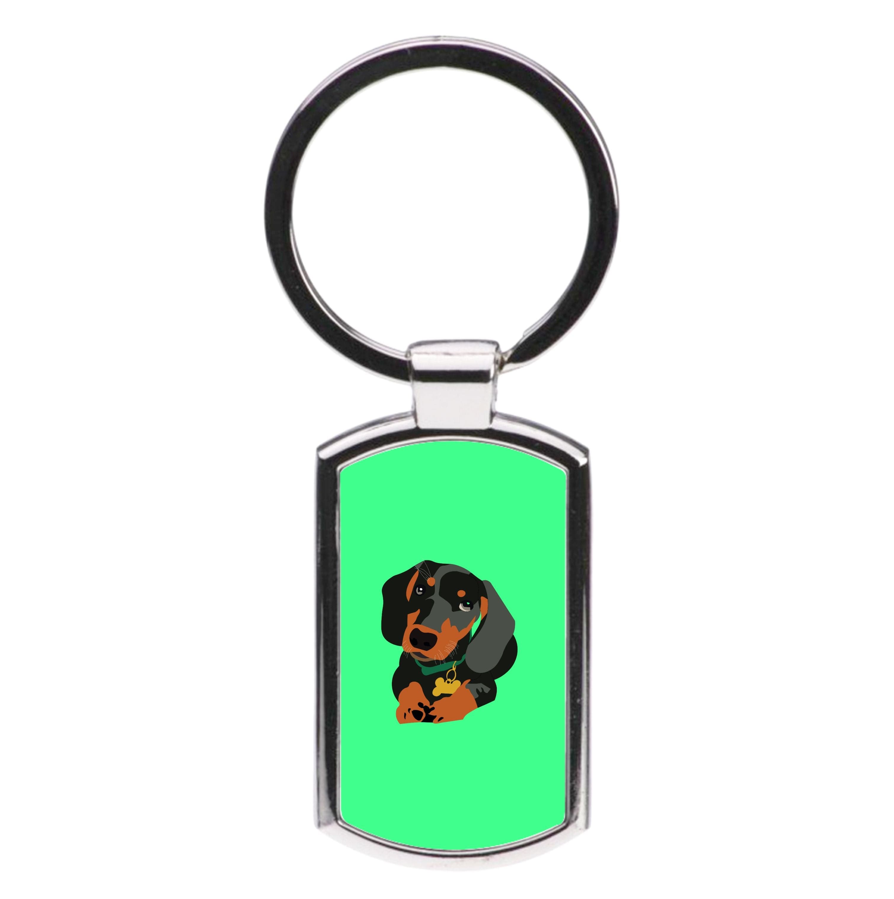 Black & brown - Dachshunds Luxury Keyring