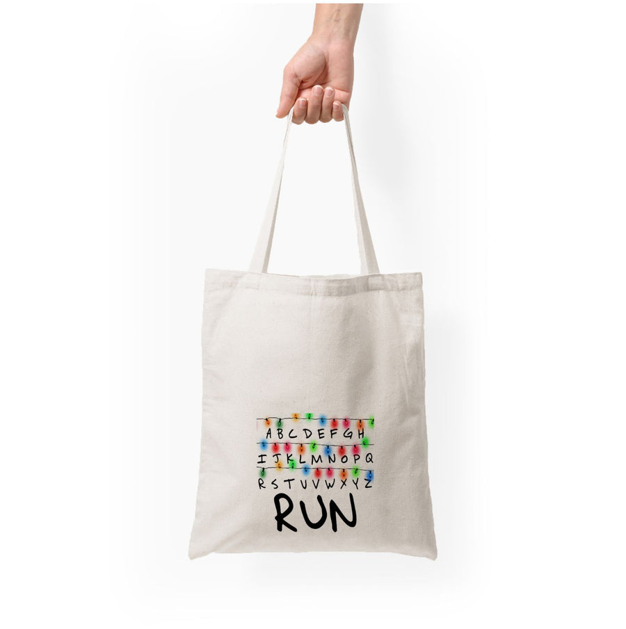 Run - Stranger Things Tote Bag