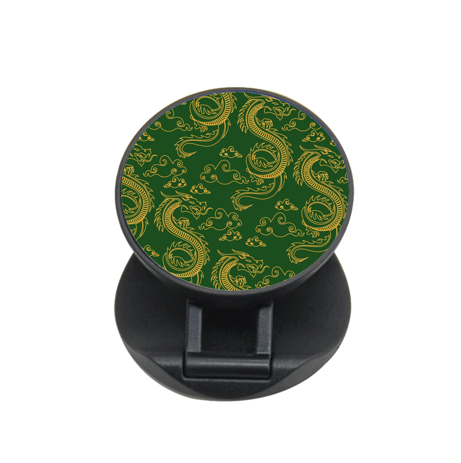 Green And Gold Dragon Pattern FunGrip
