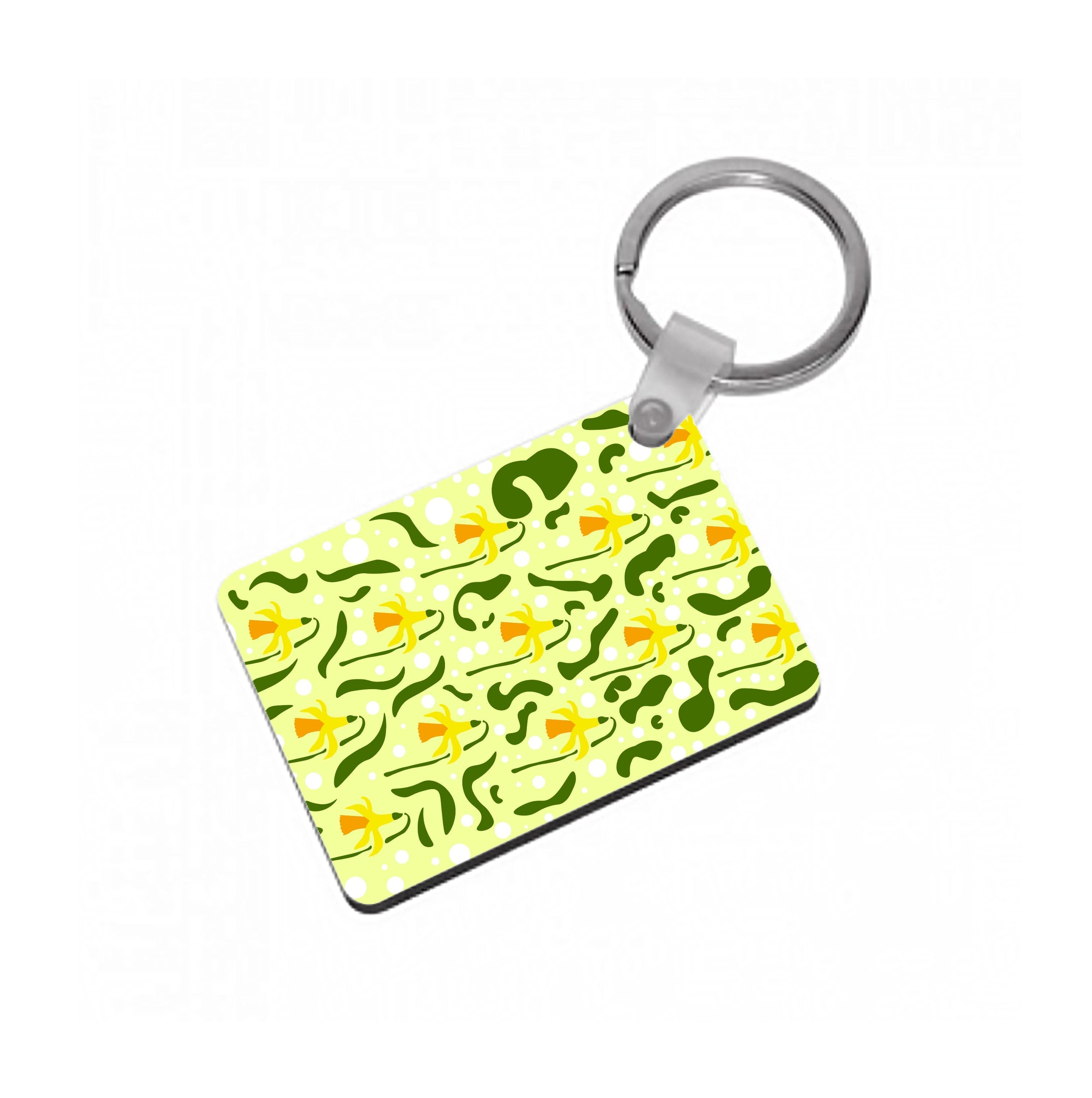 Daffodil Pattern - Floral Keyring