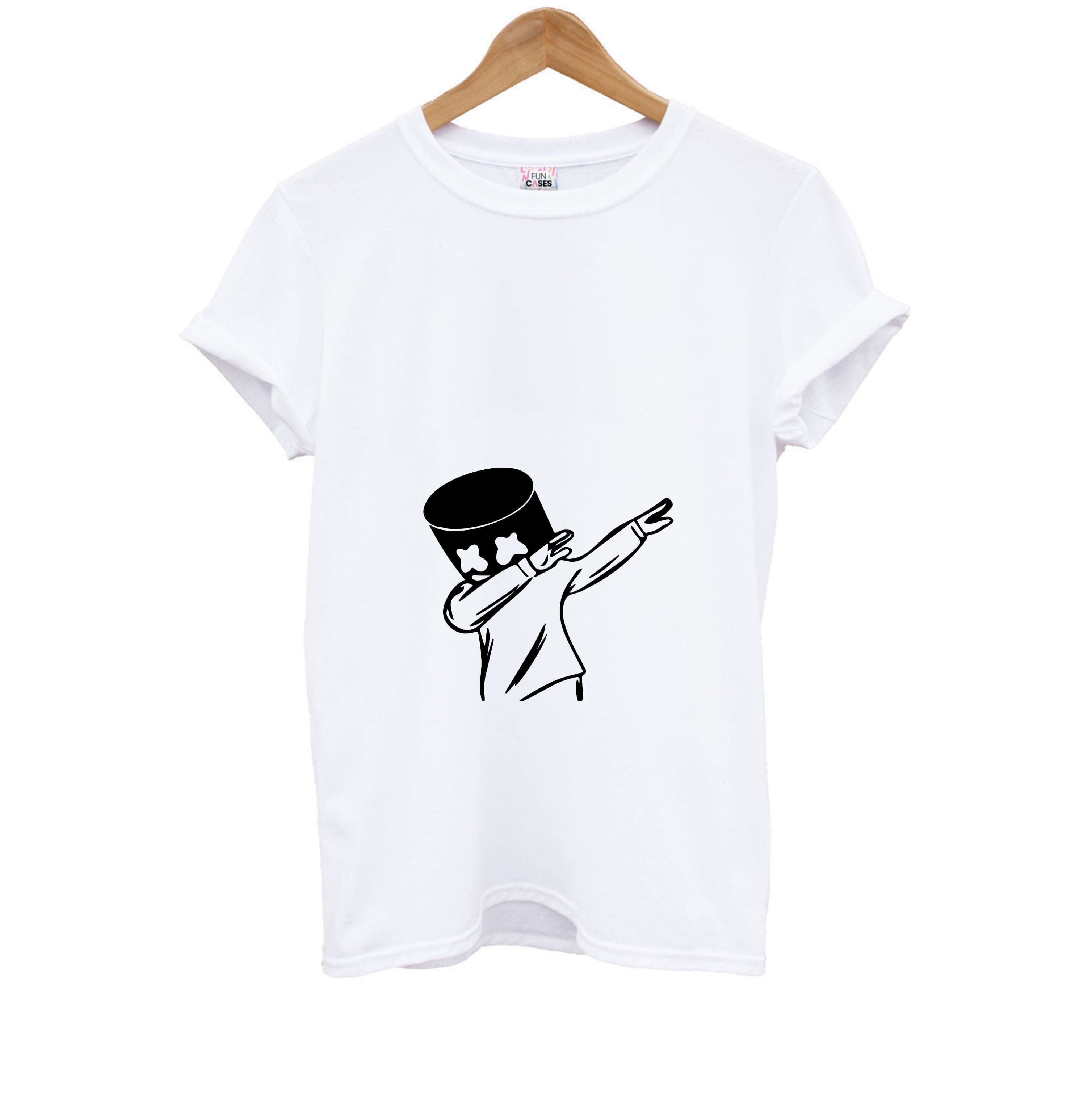 Silhouette White Helmet DJ Dab Kids T-Shirt