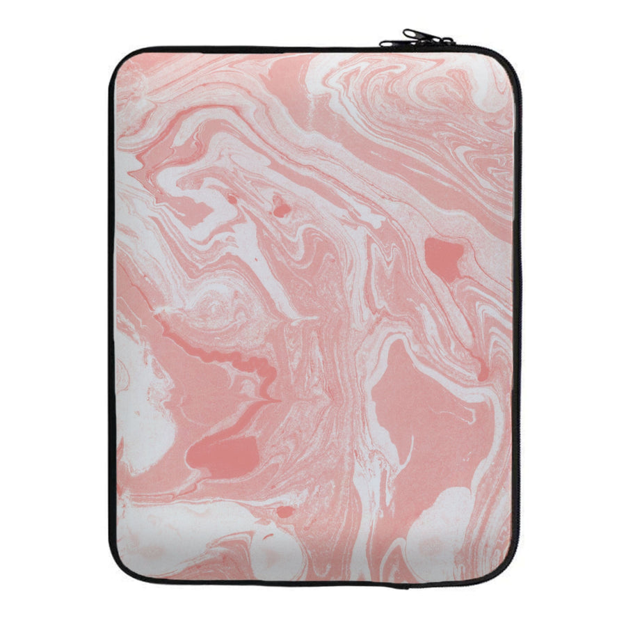 Pink Swirly Marble Laptop Sleeve