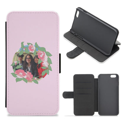 Floral Wreath - Personalised Mother's Day Flip / Wallet Phone Case