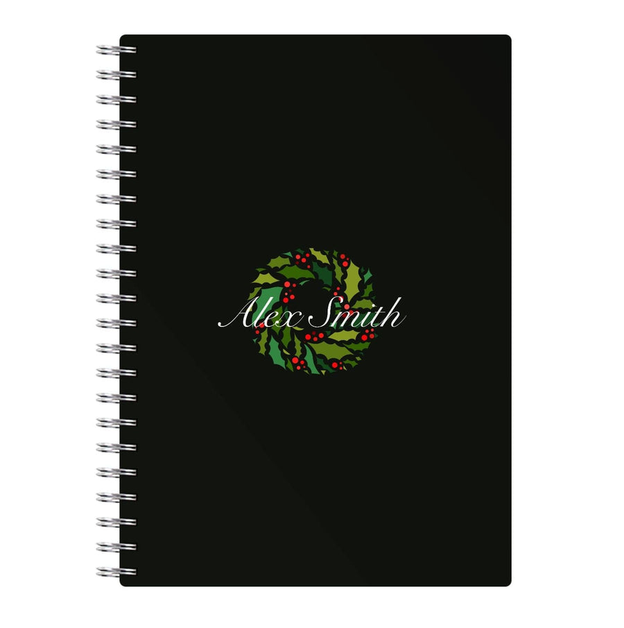 Wreath - Personalised Christmas Notebook