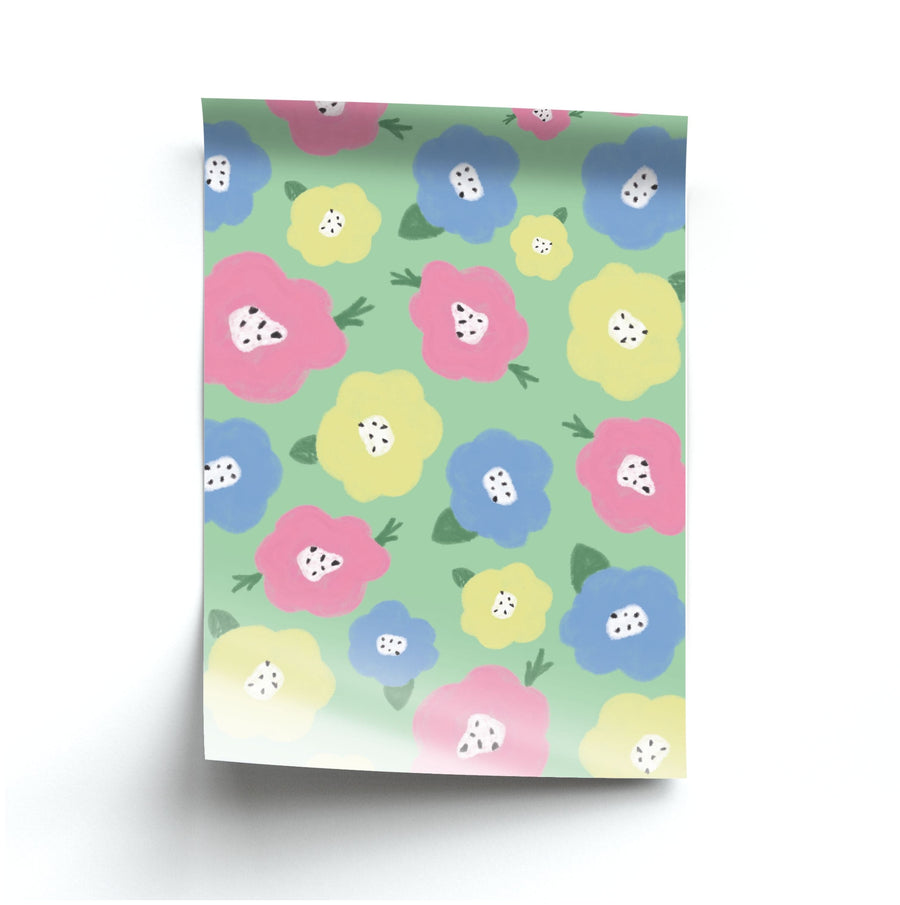 Painted Flowers - Floral Patterns Poster