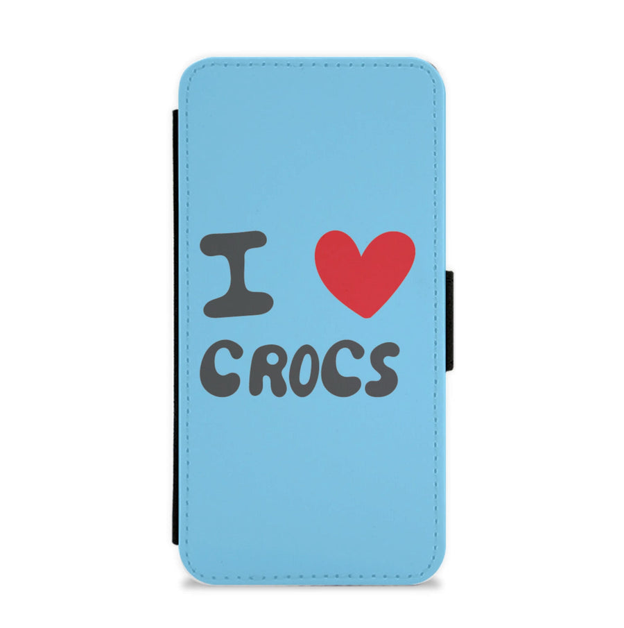 I Love Crocs Flip / Wallet Phone Case