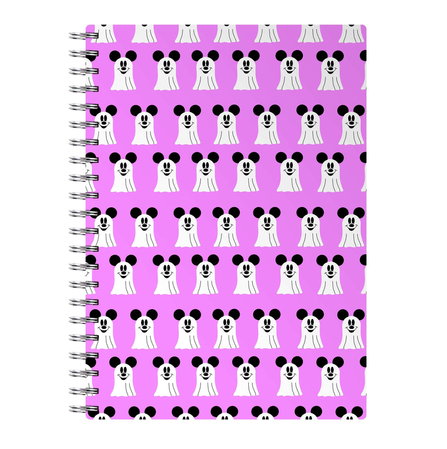 Mickey Mouse Ghost Pattern - Disney Halloween Notebook