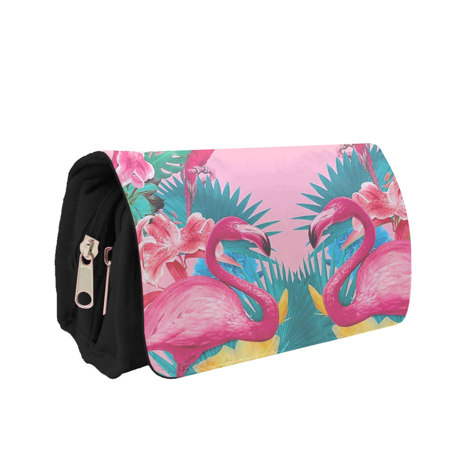 Flamingo and Tropical garden Pencil Case