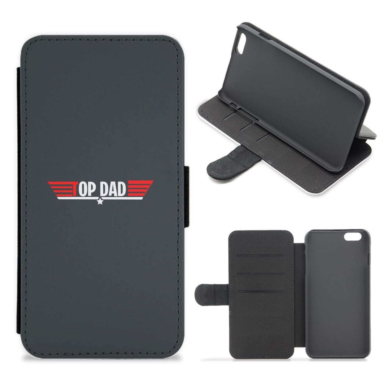 Top Dad- Fathers Day Flip / Wallet Phone Case