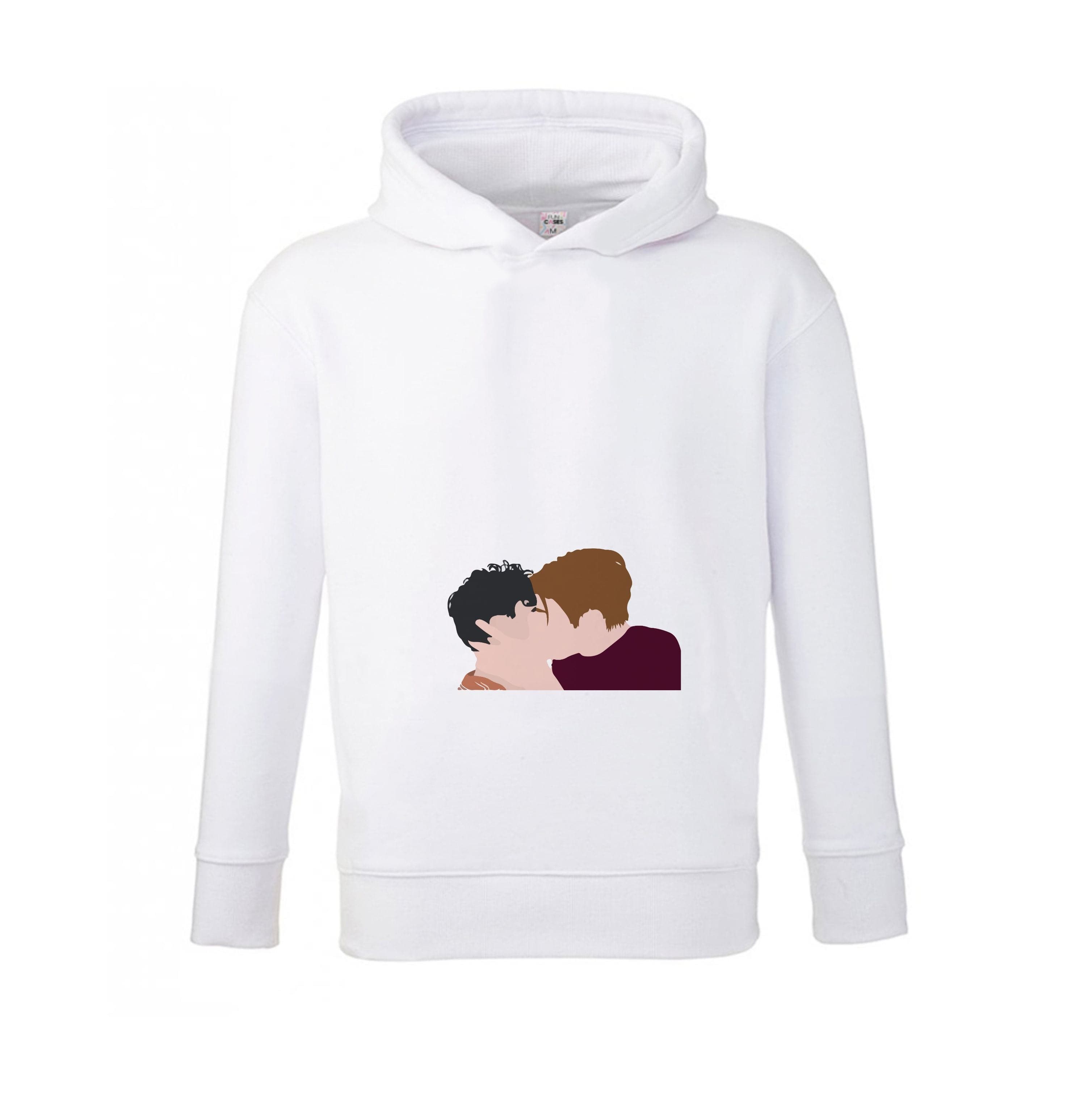 Nick And Charlie Kissing - Heart TV Kids Hoodie