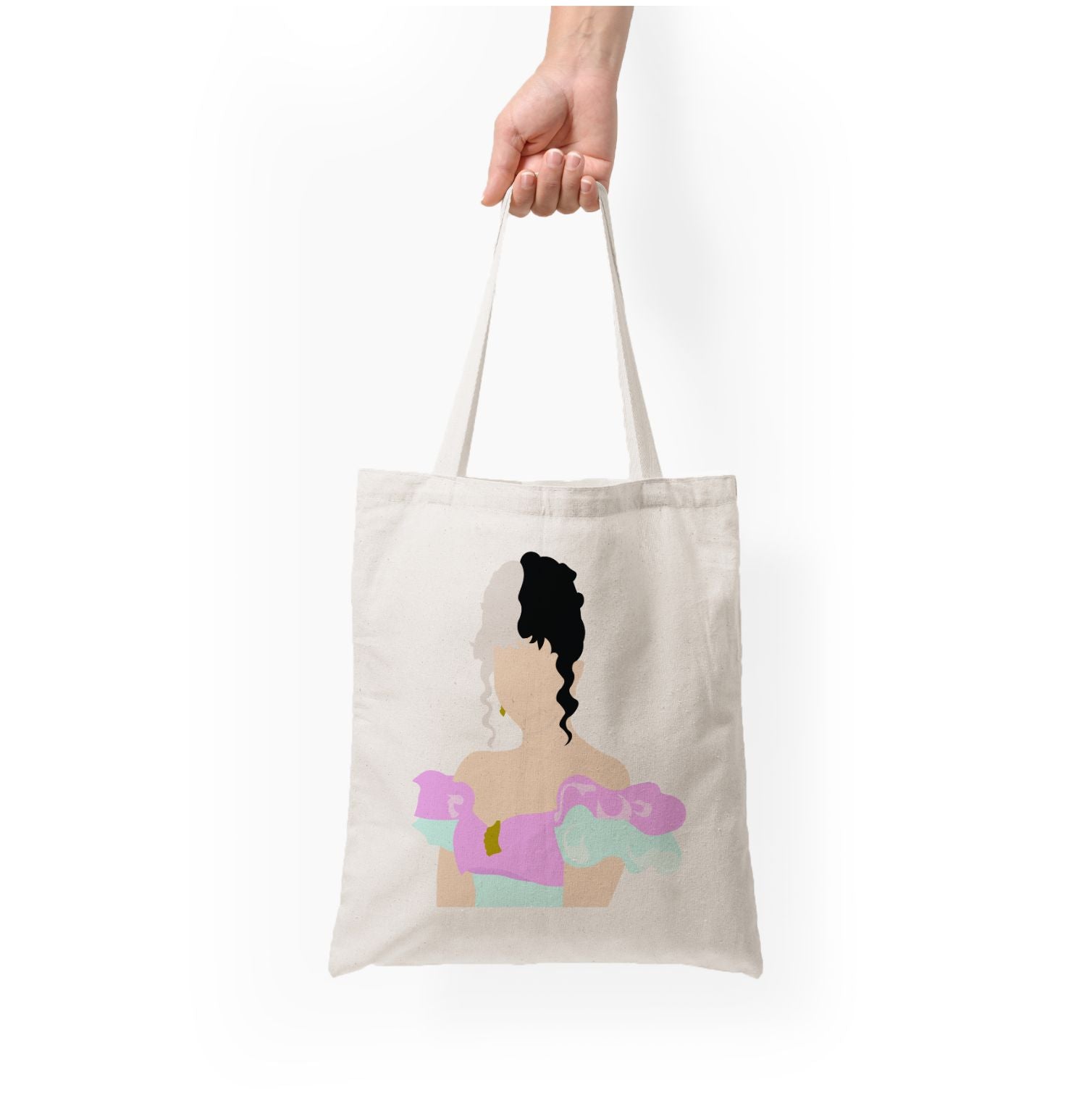 Blue And Pink Dress Tote Bag