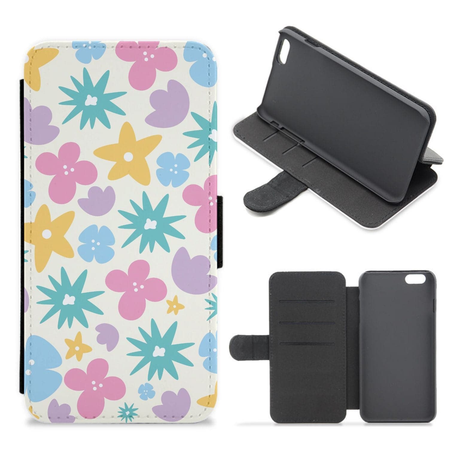 Playful Flowers - Floral Patterns Flip / Wallet Phone Case