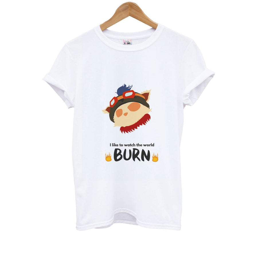 I Like To Watch The World Burn - League Of Legends Kids T-Shirt