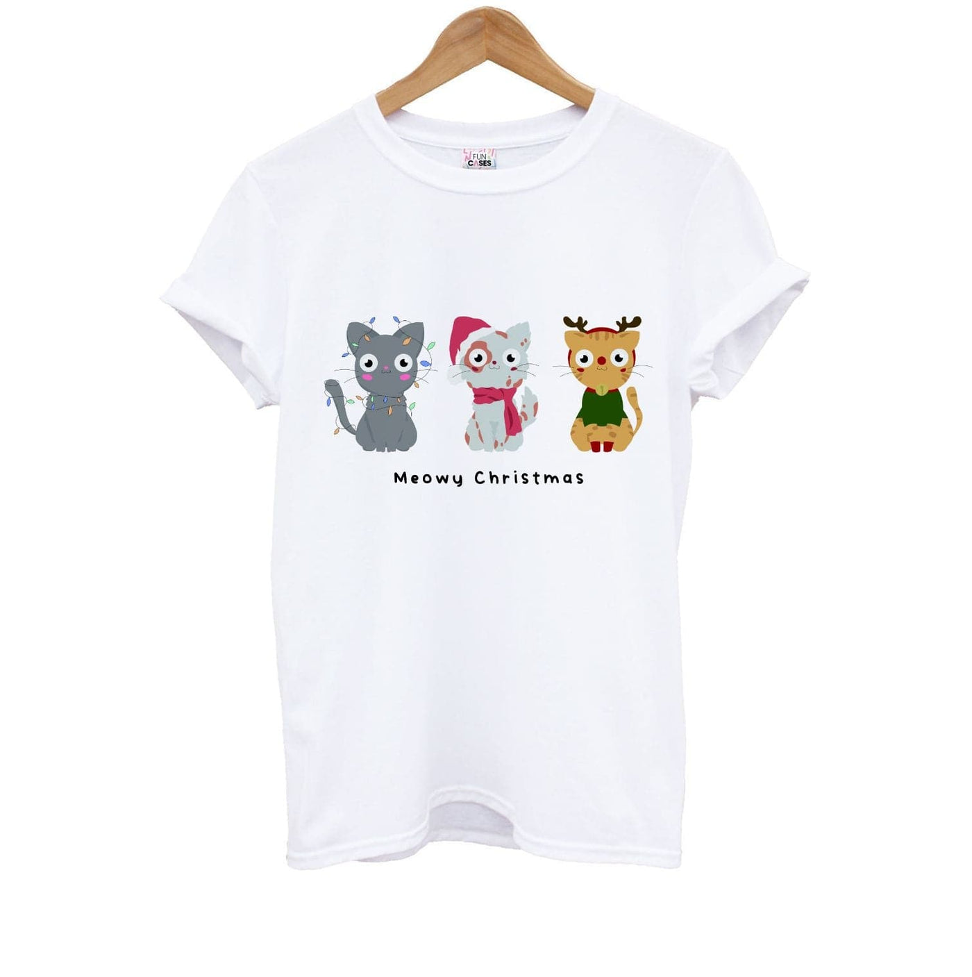 Meowy Christmas  Kids T-Shirt