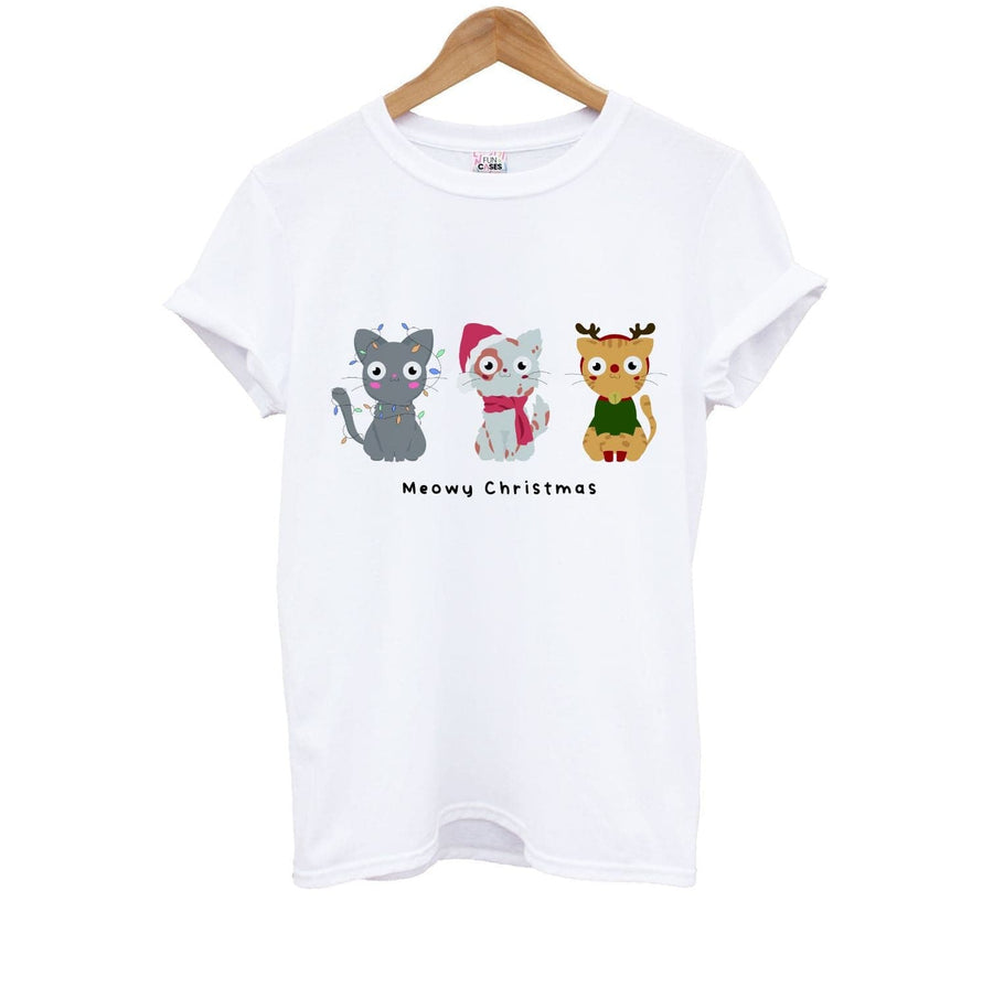 Meowy Christmas  Kids T-Shirt