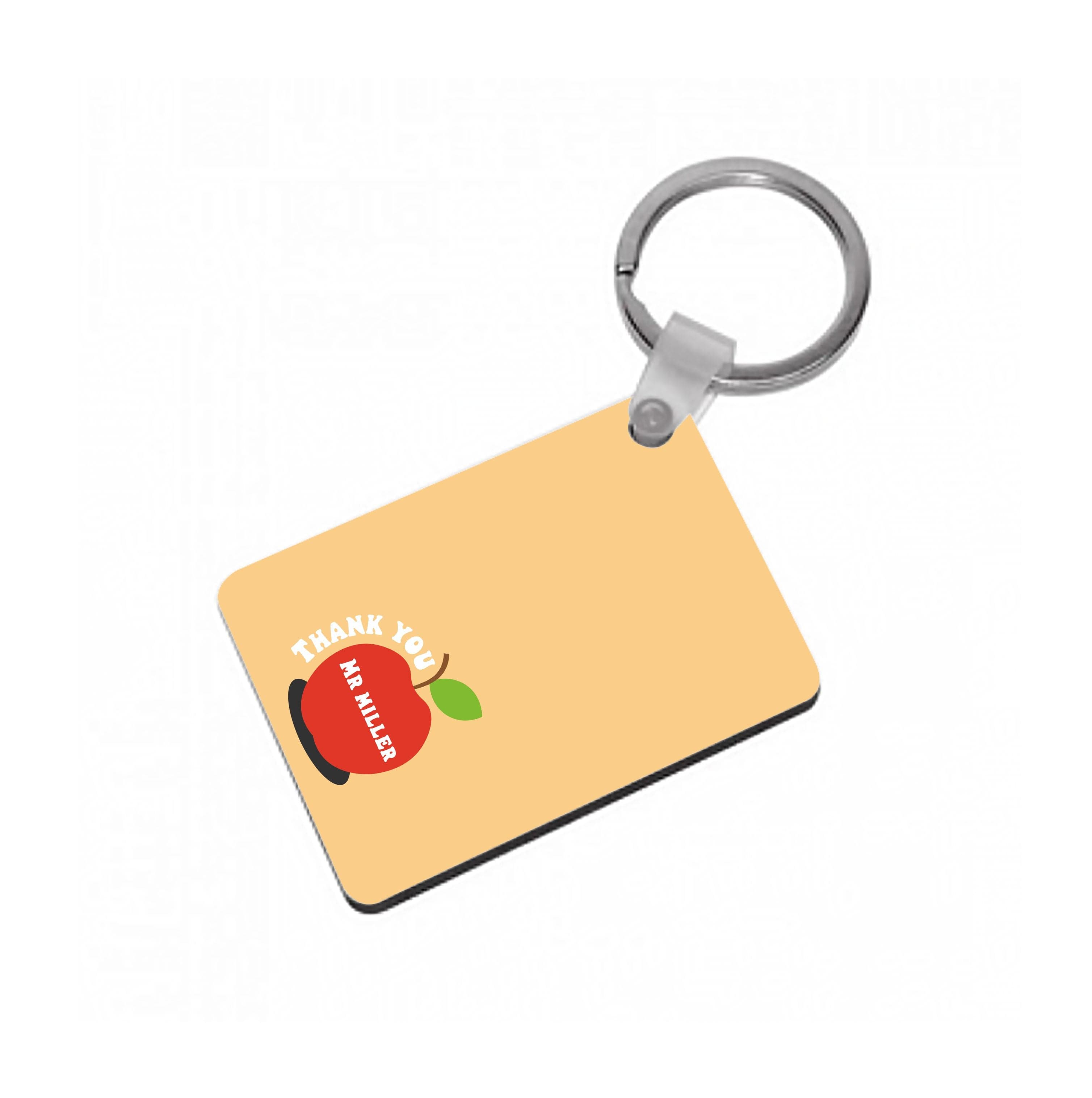 Apple - Personalised Teachers Gift Keyring