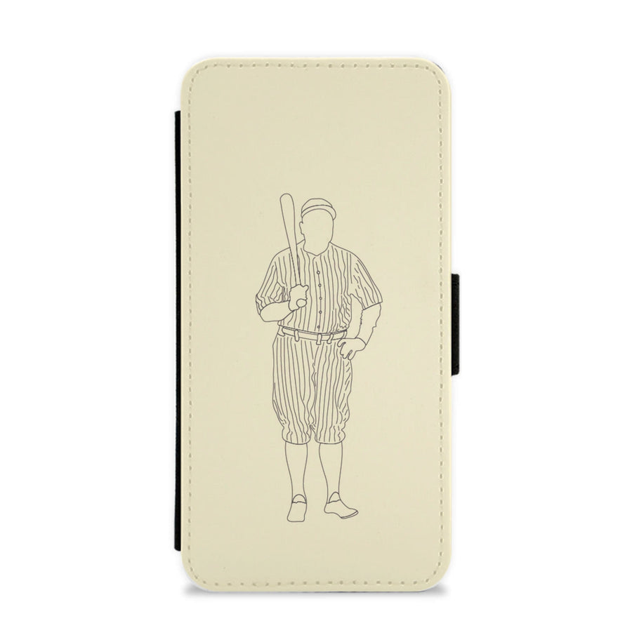 Babe Ruth - Baseball Flip / Wallet Phone Case