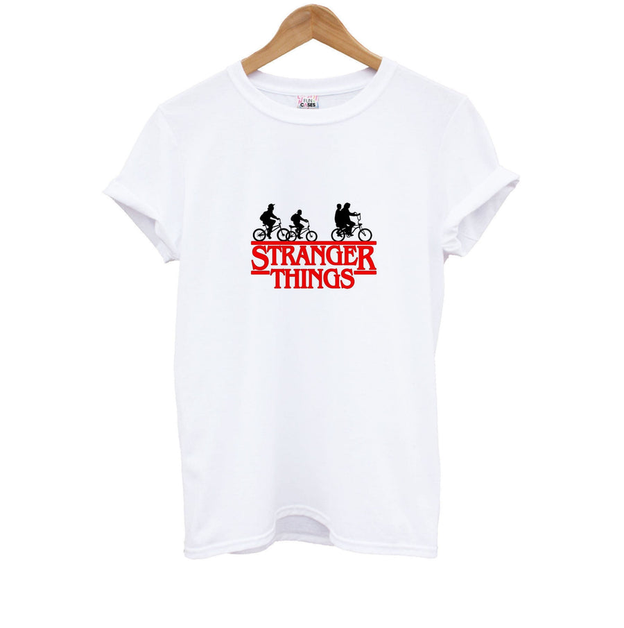 Stranger Things Cycling Logo Kids T-Shirt