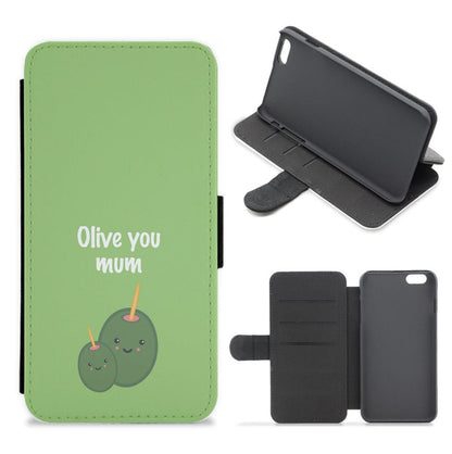 Olive You - Mothers Day Flip / Wallet Phone Case