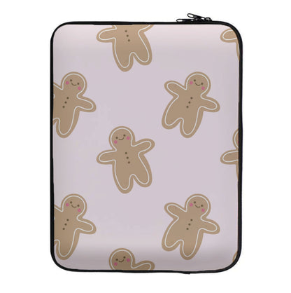 Gingerbread Men Christmas Pattern Laptop Sleeve