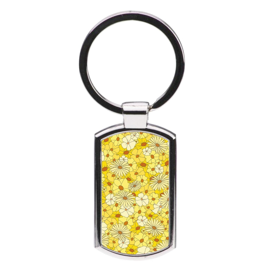 Yellow Flower Pattern - Mothers Day Luxury Keyring