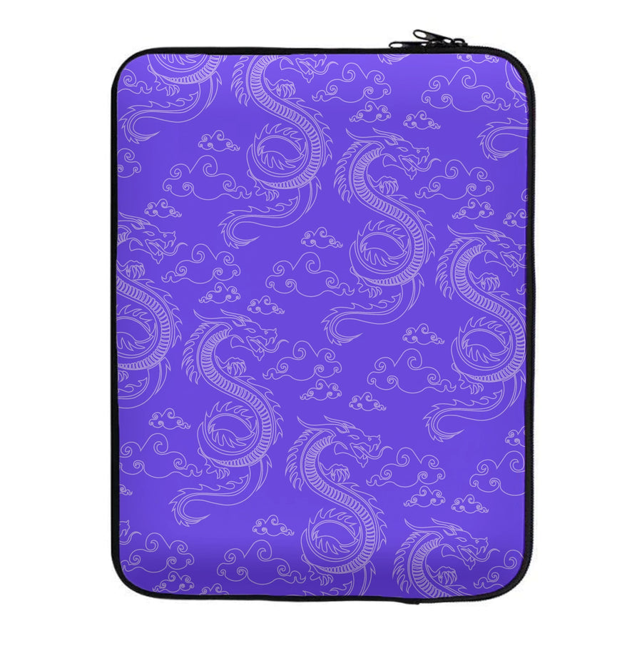 Purple Dragon Pattern Laptop Sleeve