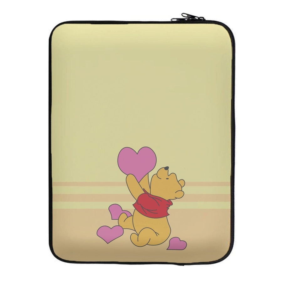 Pooh Love Heart Balloons - Disney Valentine's Laptop Sleeve