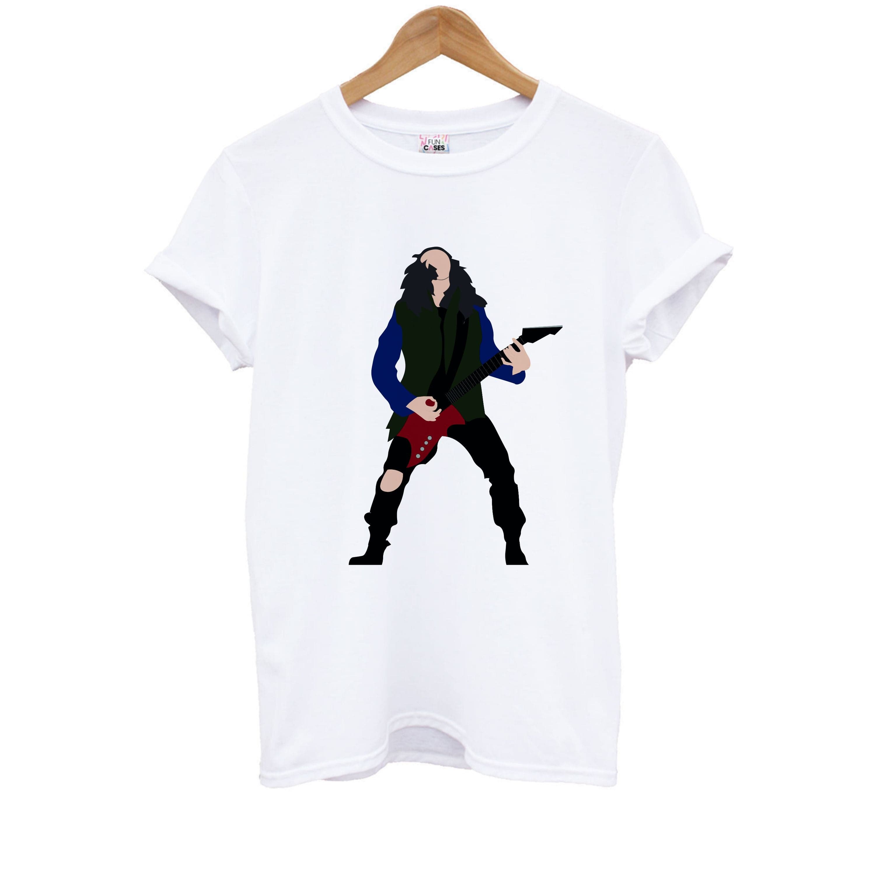 Eddie Munson Playing Guitar Kids T-Shirt