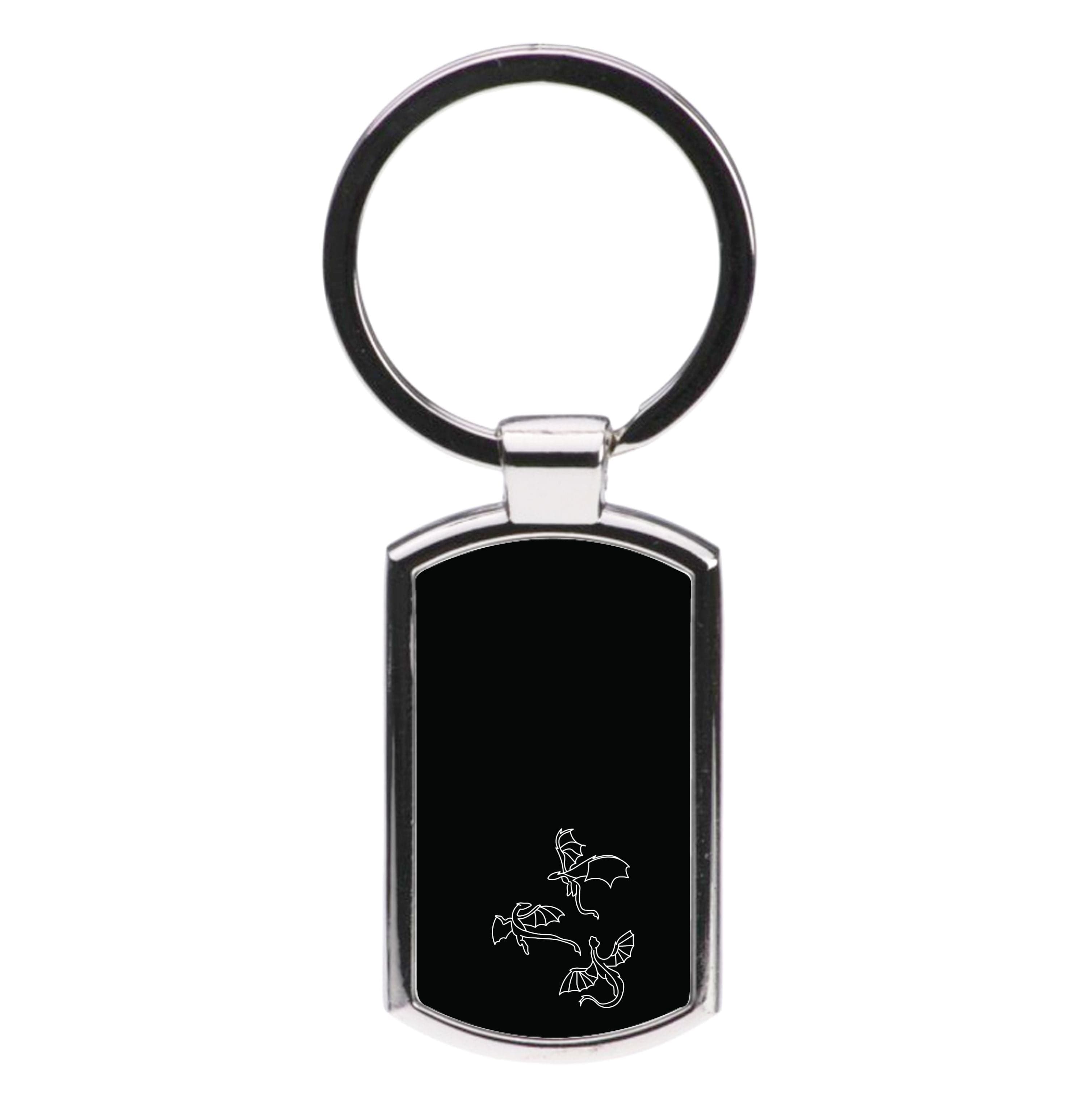 Three Dragons - Dragon Patterns Luxury Keyring