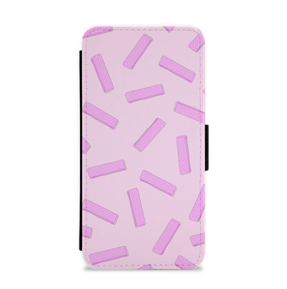 Pink Waffers - Biscuits Patterns Flip / Wallet Phone Case